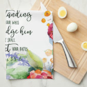 Vertrouwen in de Lord floral Theedoek (Quarter Fold)