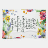 Vertrouwen in de Lord floral Theedoek (Horizontaal)