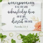 Vertrouwen in de Lord floral Theedoek (Gevouwen)