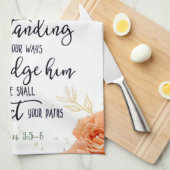 Vertrouwen in de Lord floral Theedoek (Quarter Fold)