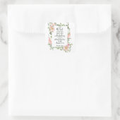 Vertrouwen in de Lord floral Vierkante Sticker (Tas)