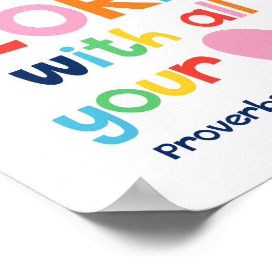 Vertrouwen in de Lord Kinder Christelijke Bijbel V Poster (Hoek)