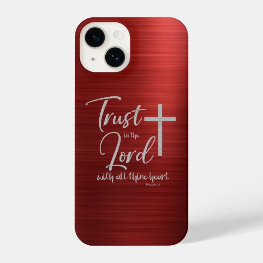 Vertrouwen in de Lord KJV Bijbel Verse iPhone Hoesje (Achterkant)