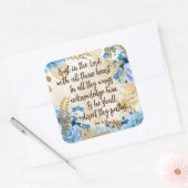 Vertrouwen in de Lord KJV Bijbel Verse Vierkante Sticker (Envelop)