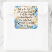 Vertrouwen in de Lord KJV Bijbel Verse Vierkante Sticker (Tas)