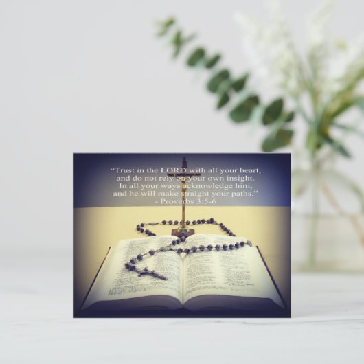 Vertrouwen in de Lord Message Briefkaart (Staand voorkant)