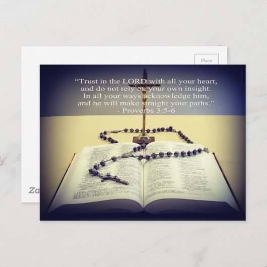 Vertrouwen in de Lord Message Briefkaart (Voorkant / Achterkant)