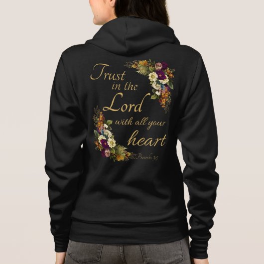 Vertrouwen in de LORD met Al Uw Hart voor Vrouwen Hoodie (Achterkant)