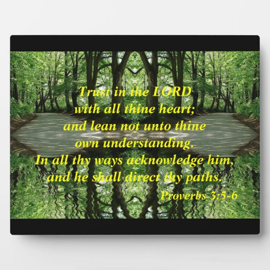 Vertrouwen in de Lord Plaque Fotoplaat (Voorkant)