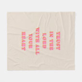 Vertrouwen in de Lord Proverbs 3:5-6 Bijbel Verse  Fleece Deken (Voorkant (Horizontaal))