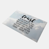 Vertrouwen in de Lord Proverbs 3:5-6 Deurmat (Schuin)