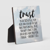 Vertrouwen in de Lord Proverbs 3:5-6 Fotoplaat (Voorkant)