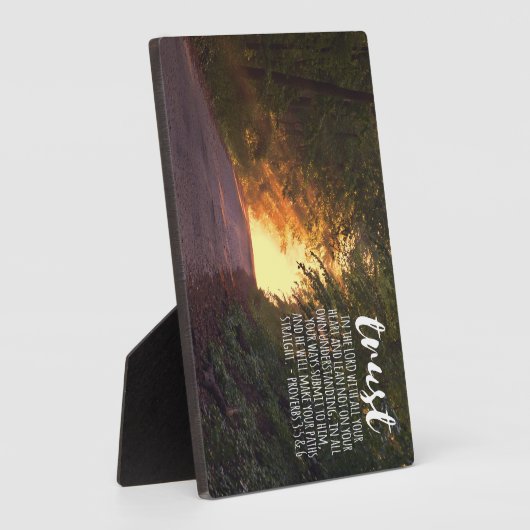 Vertrouwen in de Lord Proverbs 3:5-6 Fotoplaat (Zijkant)