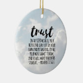 Vertrouwen in de Lord Proverbs 3:5-6 Keramisch Ornament (Rechts)