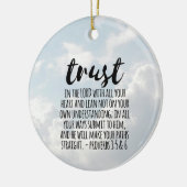 Vertrouwen in de Lord Proverbs 3:5-6 Keramisch Ornament (Links)