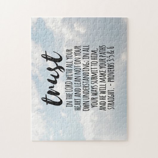 Vertrouwen in de Lord Proverbs 3:5-6 Legpuzzel (Verticaal)