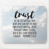 Vertrouwen in de Lord Proverbs 3:5-6 Muismat (Voorkant)