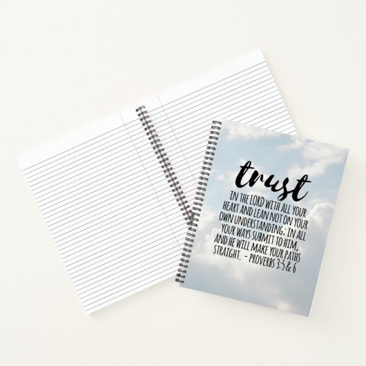 Vertrouwen in de Lord Proverbs 3:5-6 Notitieboek (Binnen)