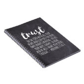 Vertrouwen in de Lord Proverbs 3:5-6 Notitieboek (Rechterzijde)