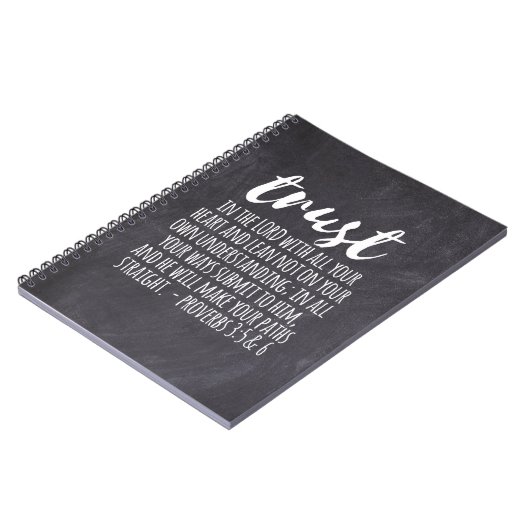 Vertrouwen in de Lord Proverbs 3:5-6 Notitieboek (Linkerzijde)