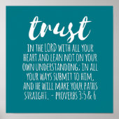 Vertrouwen in de Lord Proverbs 3:5-6 Poster (Voorkant)