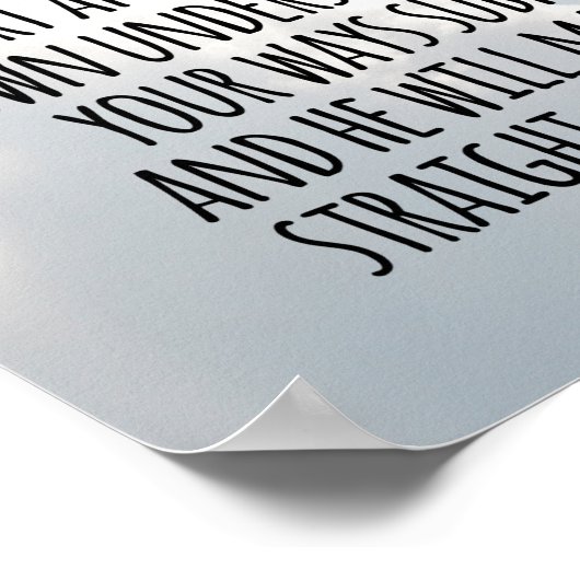 Vertrouwen in de Lord Proverbs 3:5-6 Poster (Hoek)