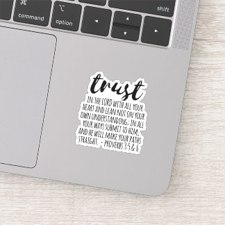 Vertrouwen in de Lord Proverbs 3:5-6 Sticker