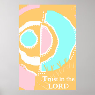 Vertrouwen in de Lord Sunrise etnische cirkel perz Poster