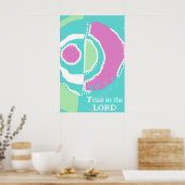 Vertrouwen in de Lord Sunrise etnische kring Spear Poster (Keuken)
