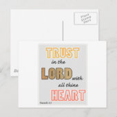 vertrouwen in de scriptie van het Lord-spreekwoord Briefkaart (Voorkant / Achterkant)