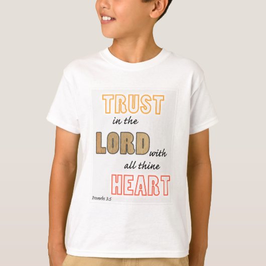 vertrouwen in de scriptie van het Lord-spreekwoord T-shirt (Voorkant)