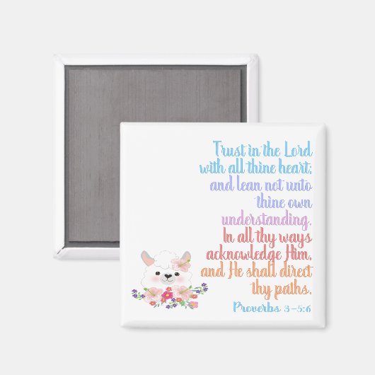 Vertrouwen in de Verse Verse van de Heer Magneet (Voorkant / Achterkant)