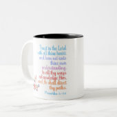 Vertrouwen in de Verse Verse van de Heer Tweekleurige Koffiemok (Voorkant links)