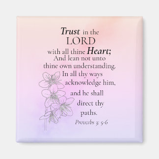 Vertrouwen in de Waterverf Verse Floral van de Hee Magneet