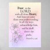 Vertrouwen in de Waterverf Verse Floral van de Hee Poster (Voorkant)