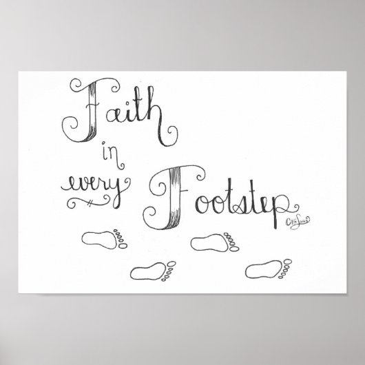 Vertrouwen in elke voetstap poster (Voorkant)