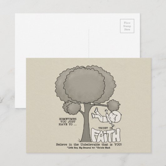 Vertrouwen in Faith Briefkaart (Voorkant / Achterkant)
