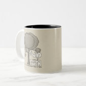 Vertrouwen in Faith Tweekleurige Koffiemok (Voorkant links)