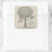 Vertrouwen in Faith Vierkante Sticker (Tas)