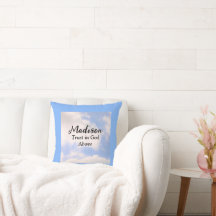 Vertrouwen in God Blue Sky Aangepaste Naam Inspire