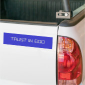 VERTROUWEN IN GOD BUMPERSTICKER (Op Truck)