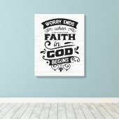 Vertrouwen in God Canvas Afdruk (Insitu (Houten vloer))