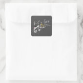 Vertrouwen in God Christelijk Vierkante Sticker (Tas)