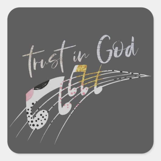 Vertrouwen in God Christelijk Vierkante Sticker (Voorkant)