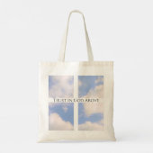 Vertrouwen in God Cross White en Blue Easter Tote Bag (Achterkant)