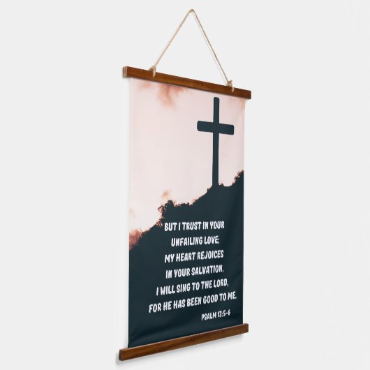 Vertrouwen in God de Bijbel Verse Hangend Wandkleed (Gebogen)