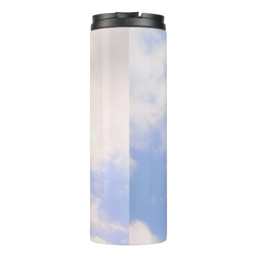 Vertrouwen in God Inspirerend Aangepaste Naam Blue Thermosbeker (Achterkant)