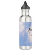 Vertrouwen in God Inspirerend Aangepaste Naam Blue Waterfles (Links)