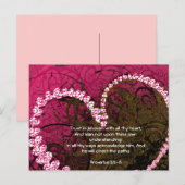 Vertrouwen in God met Al Uw Hart Spreuken 3:5 Briefkaart (Voorkant / Achterkant)