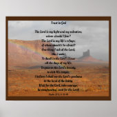 Vertrouwen in God Psalm 27 Poster (Voorkant)